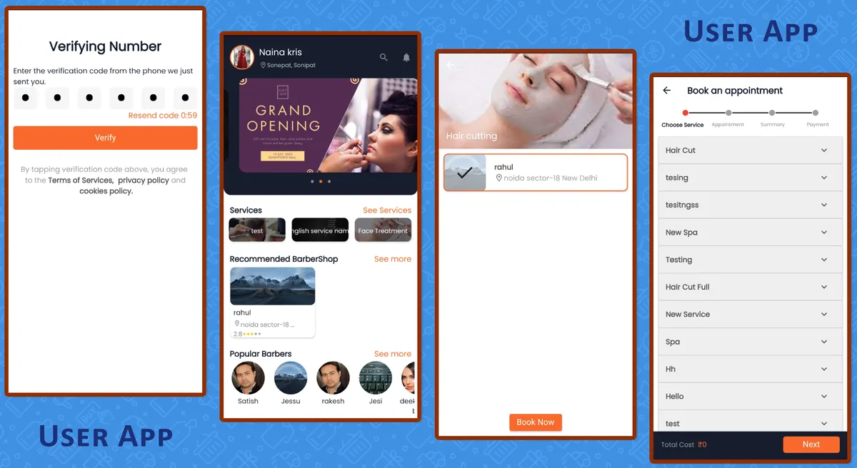 Saloon Business and User Apps — screen 7