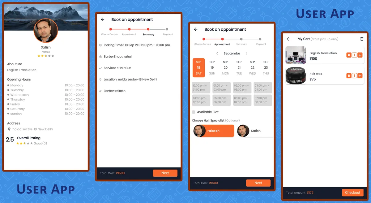 Saloon Business and User Apps — screen 5