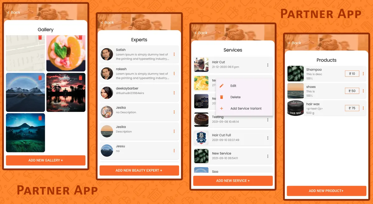 Saloon Business and User Apps — screen 4