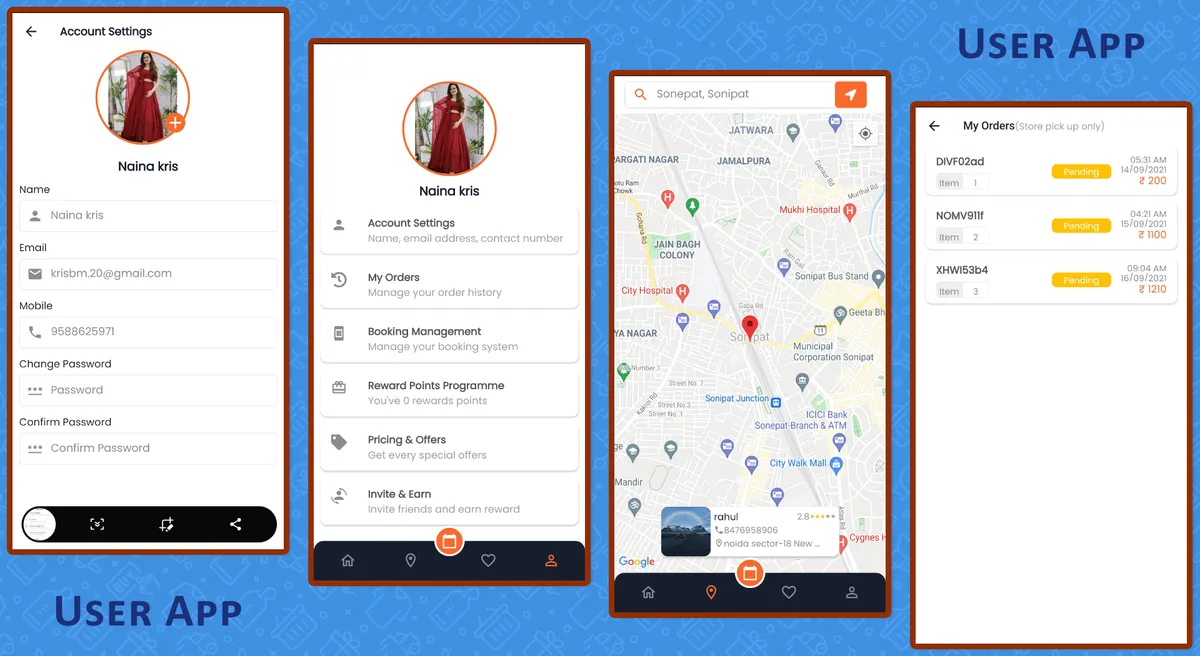 Saloon Business and User Apps — screen 3