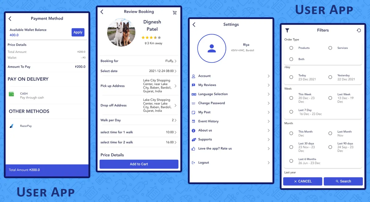 Pet Services and Products Selling SAAS — screen 4